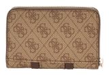 GUESS Noreen SLG Zip Around Wallet M Latte Logo / Brown