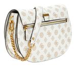 GUESS Kuba Tri Compartment Flap Shoulder Bag White Logo GUESS Kuba Tri Compartment Flap Shoulder Bag White Logo