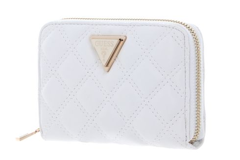 GUESS Giully SLG Zip Around Wallet White