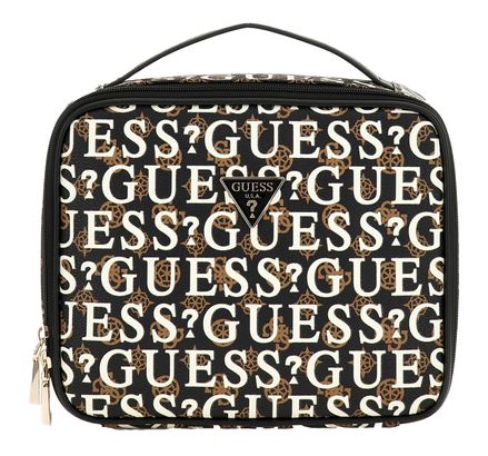 GUESS Stark Cosmetic Organizer Case Brown Multi