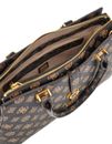 GUESS Kuba Tri Compartment Satchel Mocha Logo GUESS Kuba Tri Compartment Satchel Mocha Logo
