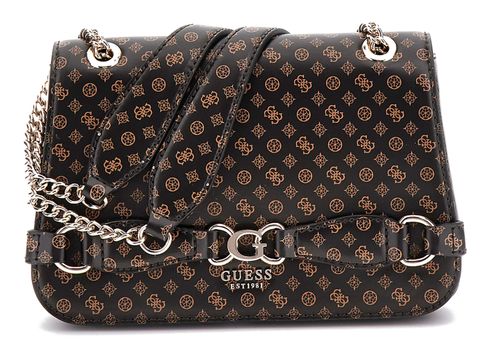 GUESS Arlena Logo Convertible Xbody Flap Mocha Logo