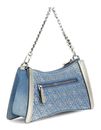 GUESS Dili Top Zip Shoulder Bag Denim Logo