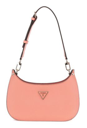 GUESS Meridian Mini Top Zip Shoulder Bag Coral