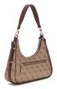 GUESS Noreen Top Zip Shoulder Bag Latte Logo / Brown GUESS Noreen Top Zip Shoulder Bag Latte Logo / Brown