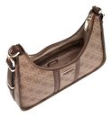 GUESS Noreen Top Zip Shoulder Bag Latte Logo / Brown GUESS Noreen Top Zip Shoulder Bag Latte Logo / Brown