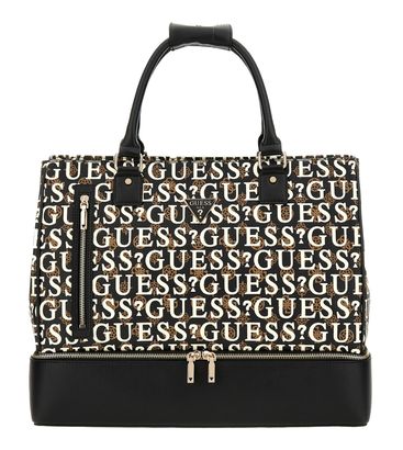 GUESS Stark Zip Bottom Shopper Tote Brown Multi