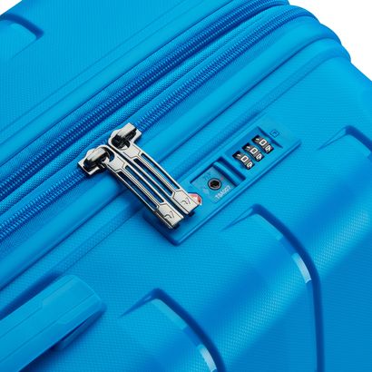 Valise Cabine RONCATO Skyline 2.0 – 4 Roues, 55/20, Bleu, Polypropylène, Neuve