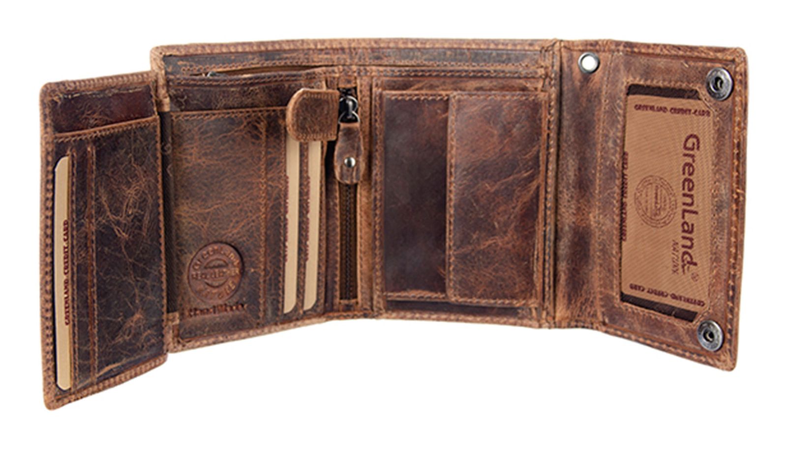 GreenLand Nature Montana RFID Wallet With Chain Brown GreenLand Nature Montana RFID Wallet With Chain Brown