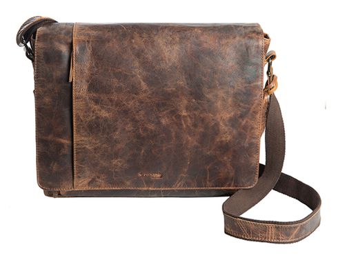 GreenLand Nature Montana Messenger Laptop Bag Brown