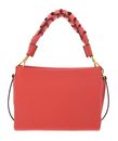 COCCINELLE Boheme Grana Double Crossbody Double Grainy Leather Grena. Red / Rosew