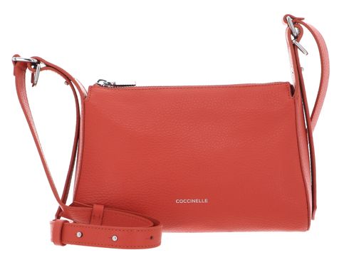 COCCINELLE Bishop Mini Bag Grained Leather Grenadine Red