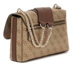 GUESS Noreen Logo Convertible Crossbody Flap Latte Logo / Brown GUESS Noreen Logo Convertible Crossbody Flap Latte Logo / Brown