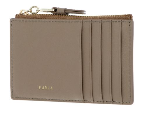 FURLA Nuvola Zipped Card Case M Greige