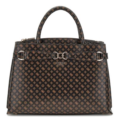 GUESS Arlena Girlfriend Satchel Mocha Logo