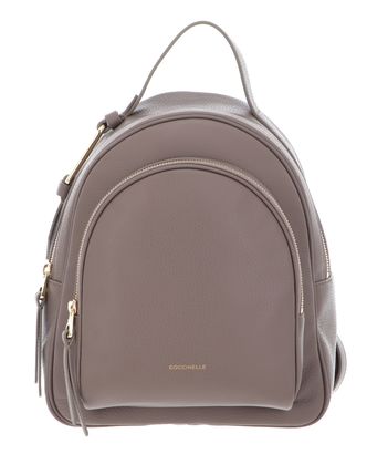 COCCINELLE Malory Backpack Grained Leather S Warm Taupe