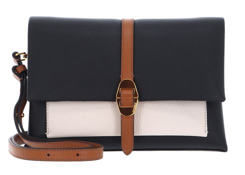 COCCINELLE Dorian Tricolor Handbag Grained Leather Noir / Lambs / Cuir