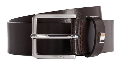 BOSS Ther-Flag-E Sz35 Leather Belt W120 Dark Brown