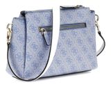 GUESS Noelle Tri Compartment Crossbody Light Blue Logo