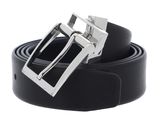 BOSS Ofede-P Or35 sp Leather Belt W115 Black / Navy - shortenable BOSS Ofede-P Or35 sp Leather Belt W115 Black / Navy - shortenable