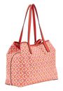 GUESS Vikky II Tote Bag Coral Multi Logo