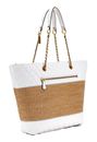 GUESS Delfa Tote Natural / White
