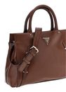 GUESS Levia Tri Compartment Satchel Chocolate GUESS Levia Tri Compartment Satchel Chocolate