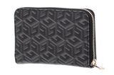 GUESS Laurel SLG Zip Around Wallet Charcoal Logo
