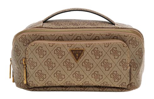 GUESS Milano Beauty Case With Handle Beige / Brown