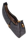 GUESS Kuba Top Zip Shoulder Bag Charcoal Logo