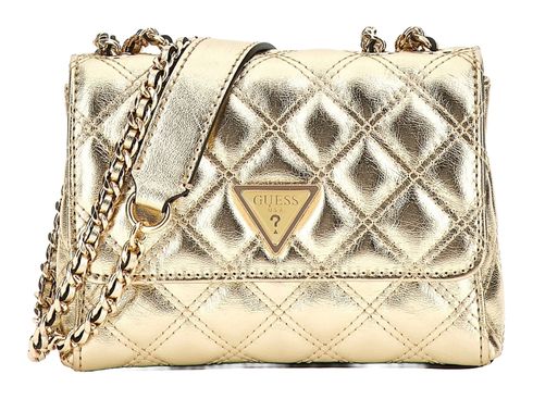 GUESS Giully Mini 2 Compartment Convertible Flap XS Gold