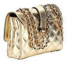 GUESS Giully Mini 2 Compartment Convertible Flap XS Gold GUESS Giully Mini 2 Compartment Convertible Flap XS Gold