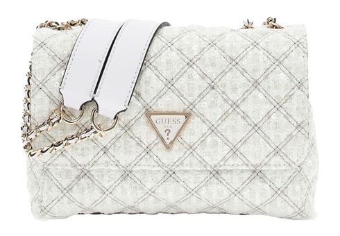 GUESS Giully Two Compartment Convertible Flap White Multi