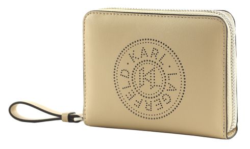 KARL LAGERFELD K / Circle Zip Wallet Perforation S Sand