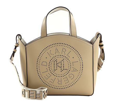 KARL LAGERFELD K / Circle Tote Bag Perforated S Sand