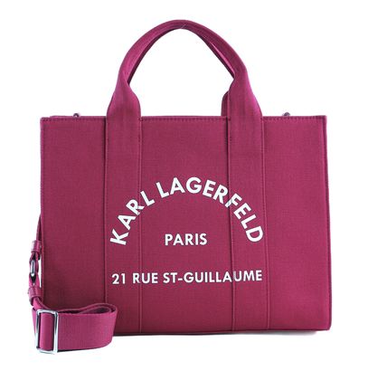 KARL LAGERFELD RSG Square Tote Bag M Persian Red