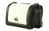 KARL LAGERFELD K / Ikonik 2.0 Puffy Shoulder Bag White / Black