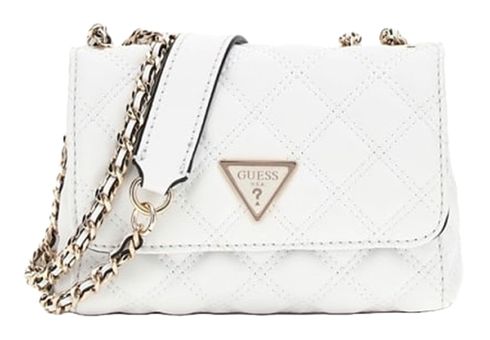 GUESS Giully Mini 2 Compartment Convertible Flap XS White