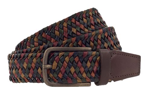 Vanzetti Braided Leather Belt W115 Multicolour