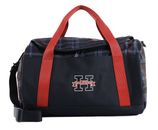 TOMMY HILFIGER Global Stripe Check Duffel Bag Space Blue Global Check
