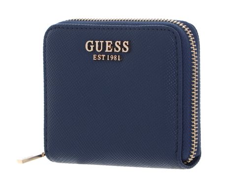 GUESS Laurel SLG Small Zip Around Wallet Navy