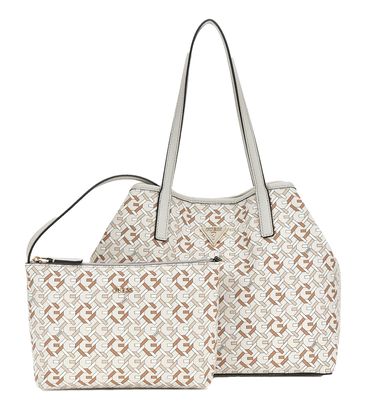 GUESS Vikky II Tote Bag Grey Multi Logo