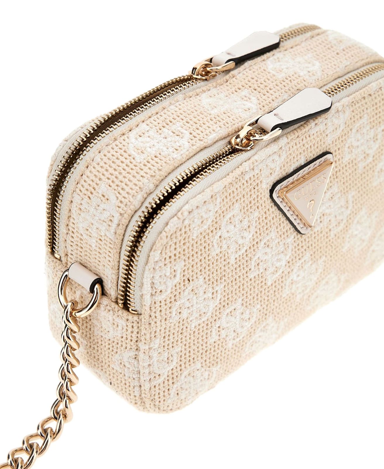 GUESS Vikky II Borsa A Tracolla Donna Con Patta - Crossbody In Ecopelle, Hardware Oro Lucido, 19,7 Cm