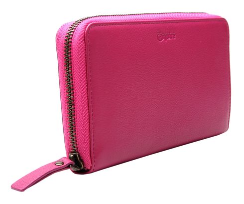 Esquire Peru Zip Around Wallet Pink