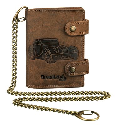 GreenLand Nature Montenegro RFID Wallet With Chain Oldtimer