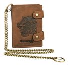 GreenLand Nature Montenegro RFID Wallet With Chain Tiger GreenLand Nature Montenegro RFID Wallet With Chain Tiger