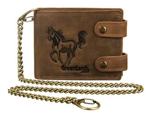 GreenLand Nature Montenegro RFID Wallet With Chain Horse