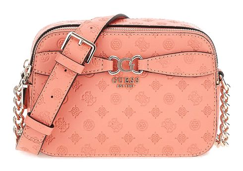 GUESS Arlena Camera Crossbody Bag Coral Logo