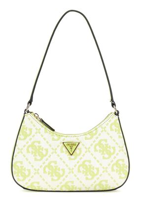 GUESS Ruma Mini Top Zip Shoulder Bag Chartreuse Logo