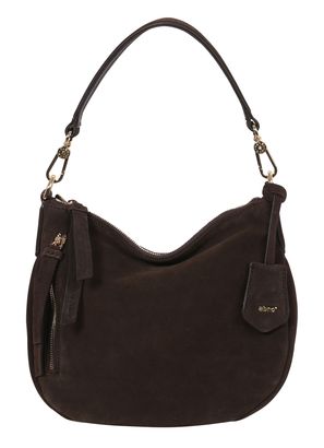 abro Leather Suede Hobo Juna S Dark Brown